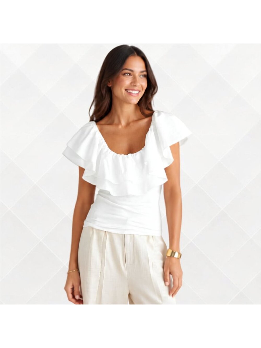 Brave & True White Top • Size XL • NWOT • WTS-100003